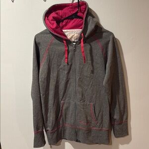 DSG Women’s Gray and Pink Zip-Up Hoodie